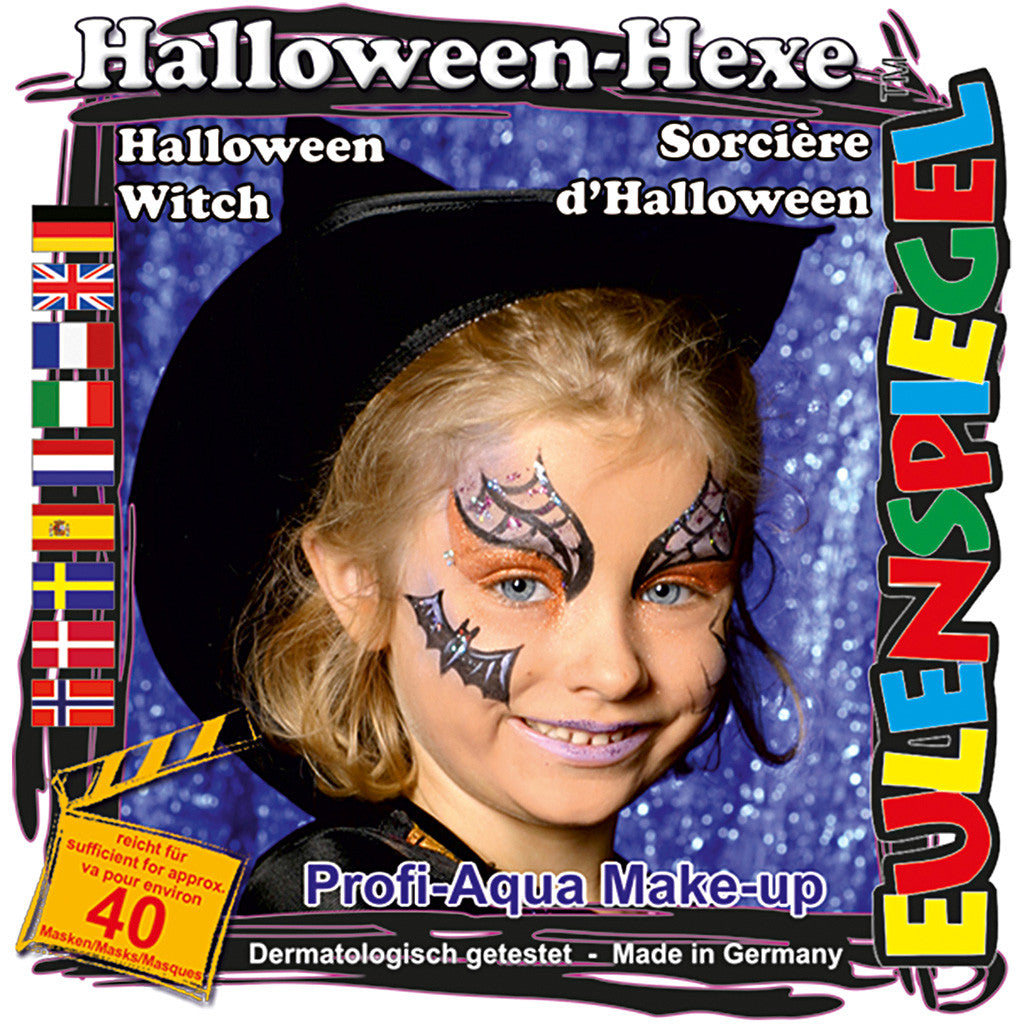 Eulenspiegel Face Paint - Motif Set, halloween witch, assorted colours, 1 set [HOB-76108]