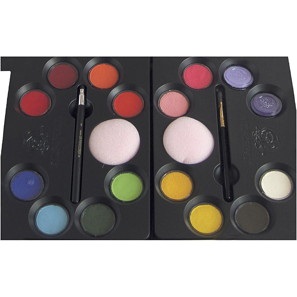 Water Makeup Set with step-by-step, assorted colours, 1 set [HOB-76132]