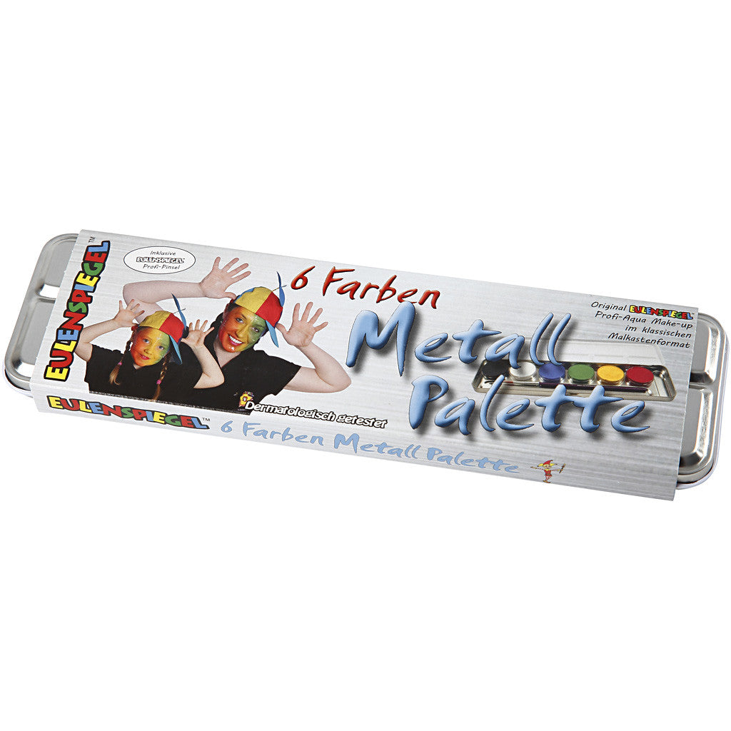 Water-Based Face Paint, assorted colours, 6 colour/ 1 set [HOB-76135]