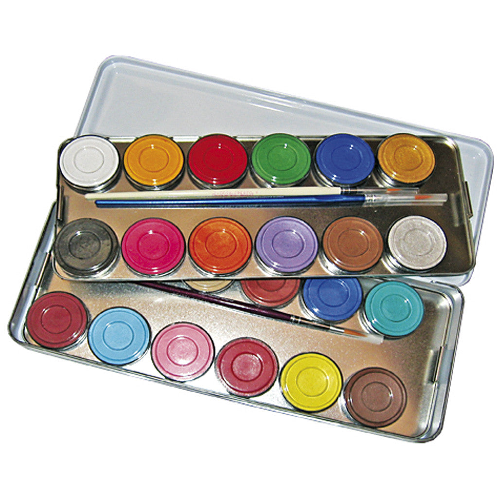 Water-Based Face Paint, assorted colours, 24 colour/ 1 set [HOB-76137]