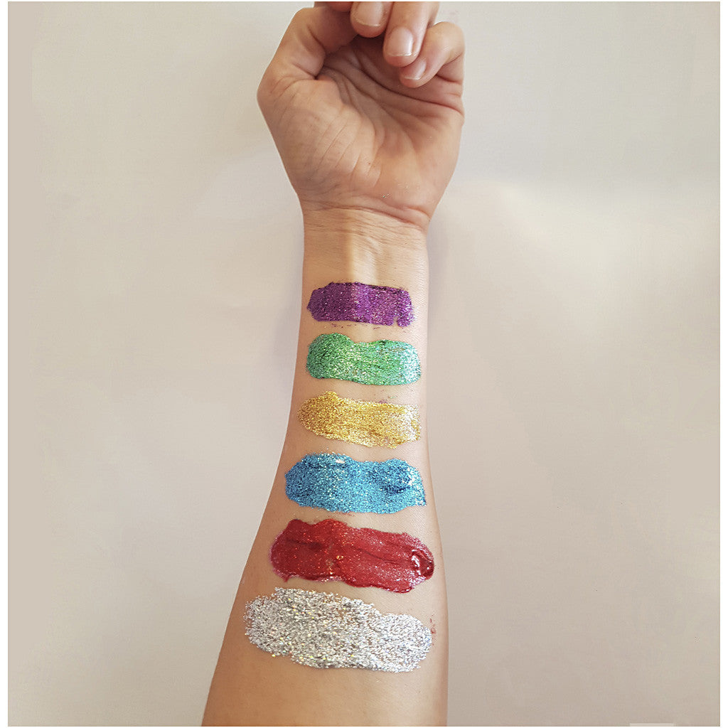 Glitter Gel, assorted colours, 6x18 ml/ 1 pack [HOB-76142]