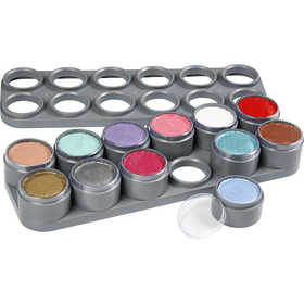 Water-based Face Paint Palette, assorted colours, 12x15 ml/ 1 pc [HOB-77066]