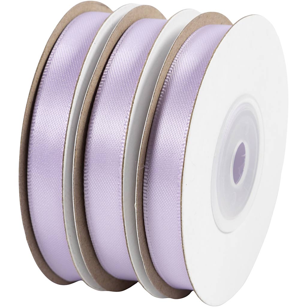 Satin Ribbon, W: 10 mm, purple, 3x10 m/ 1 roll [HOB-780244]