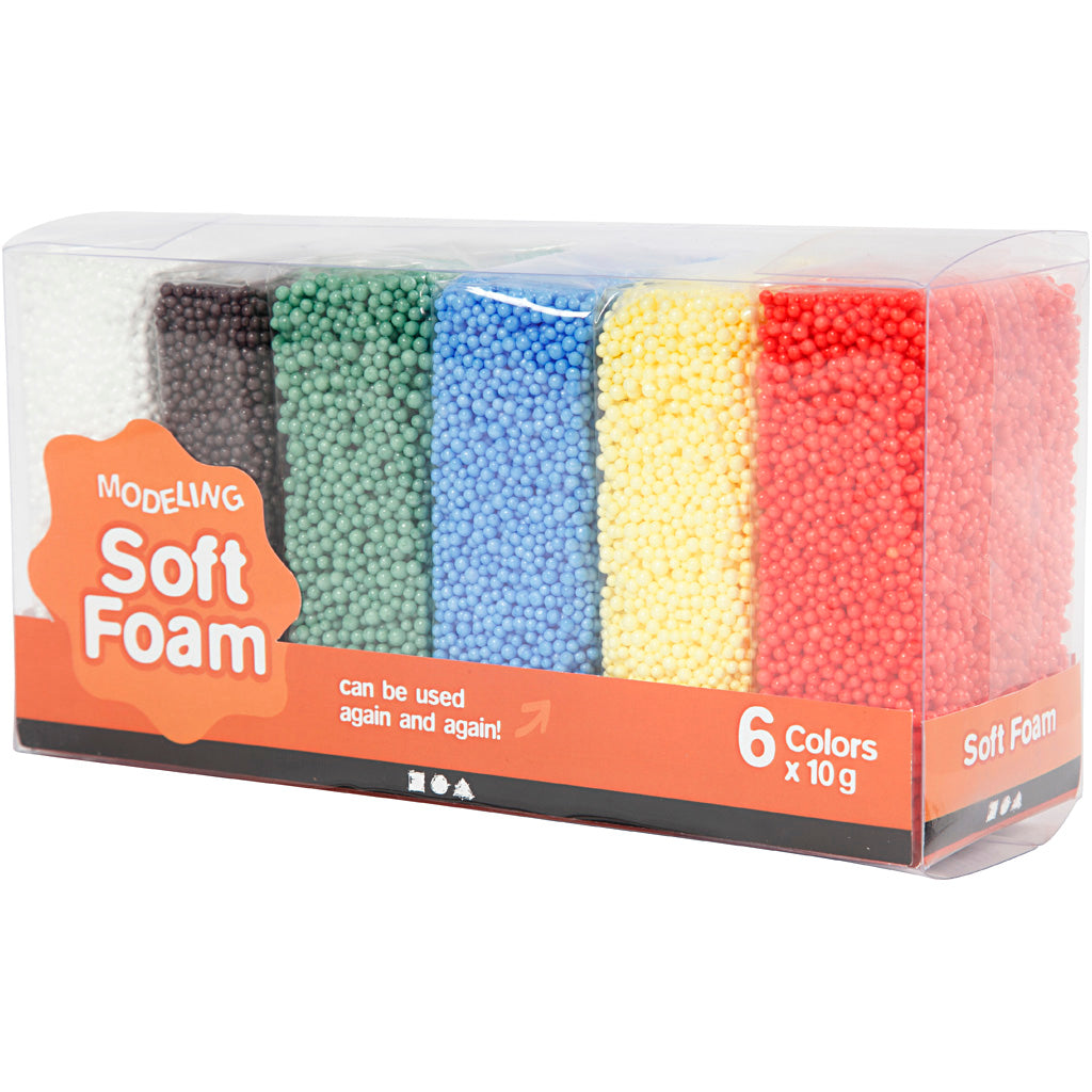 Soft Foam, standard colours, 6x10 g/ 1 pack [HOB-78058]