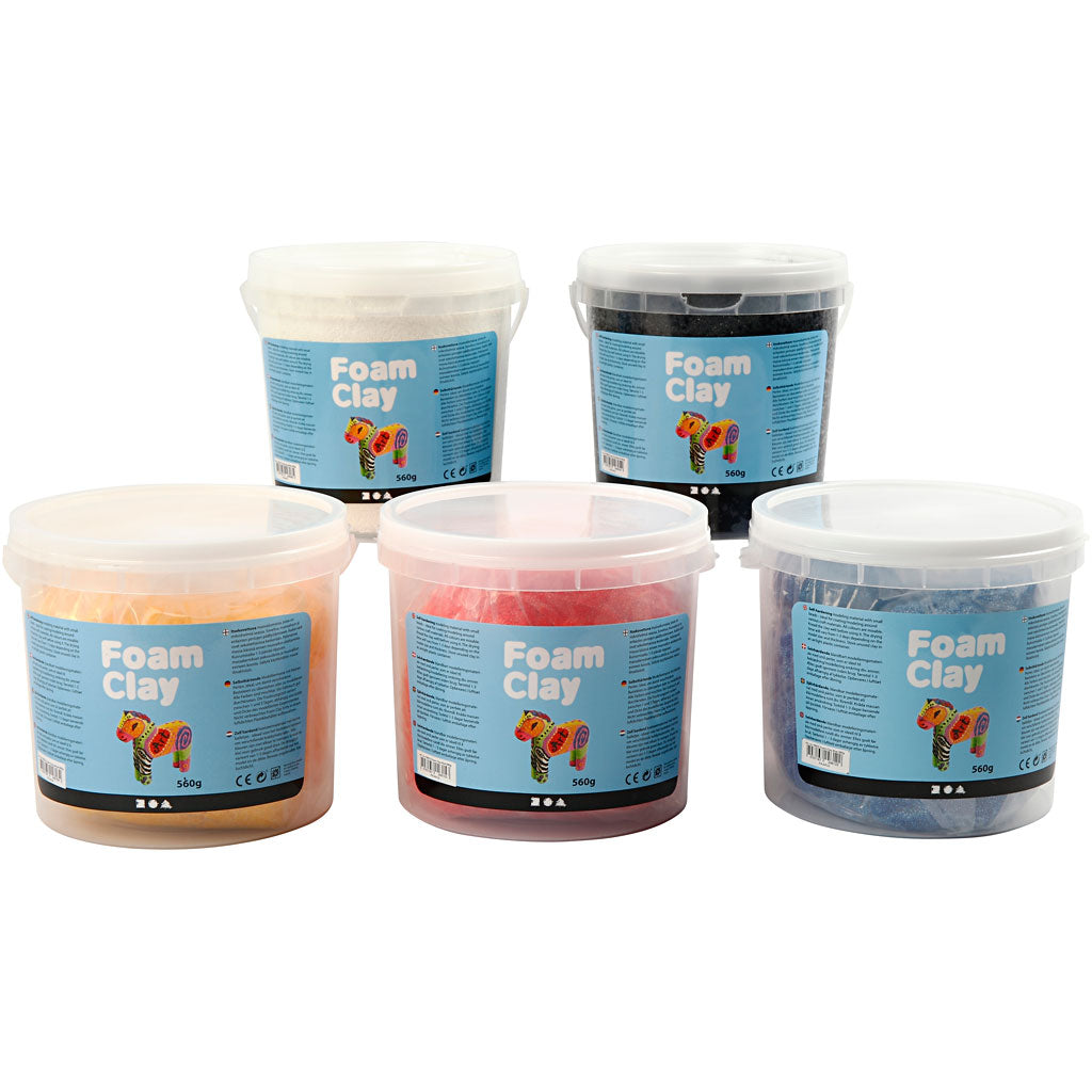 Foam Clay®, primary colours, 5x560 g/ 1 pack [HOB-78138]