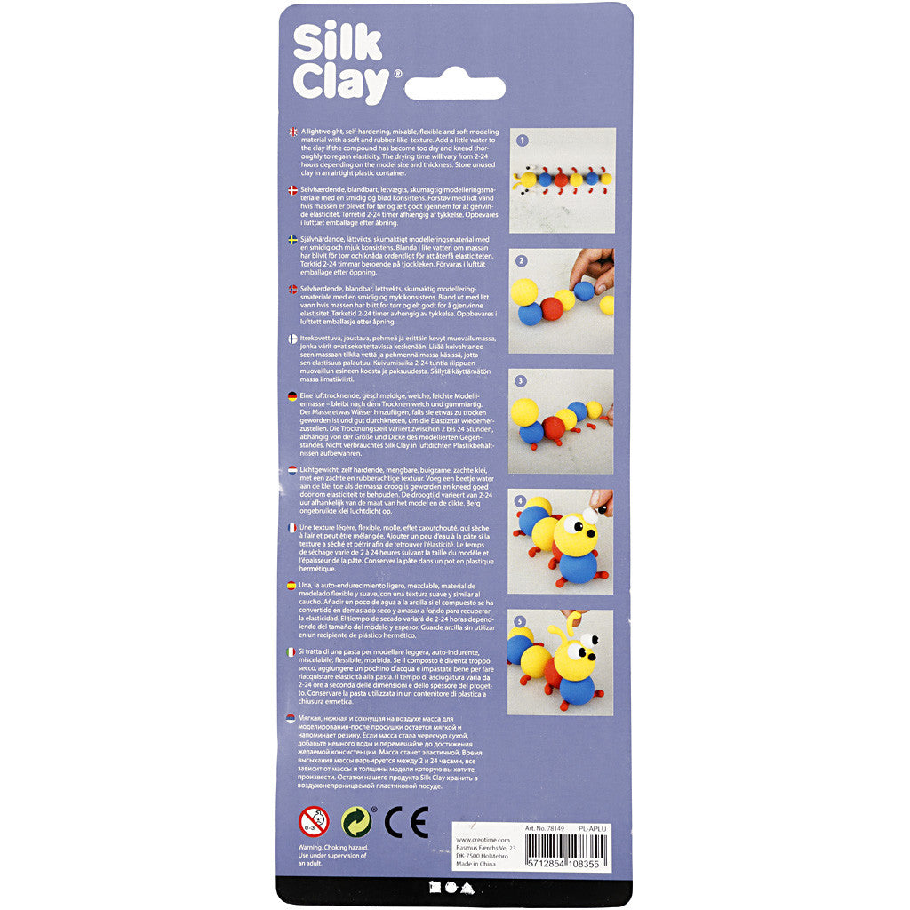 Silk Clay®, blue, red, yellow, 3x14 g/ 1 pack [HOB-78149]