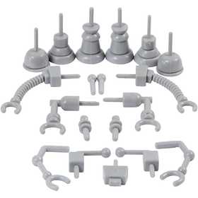Robot parts, size 0,5-6 cm, grey, 19 pc/ 1 pack [HOB-78277]