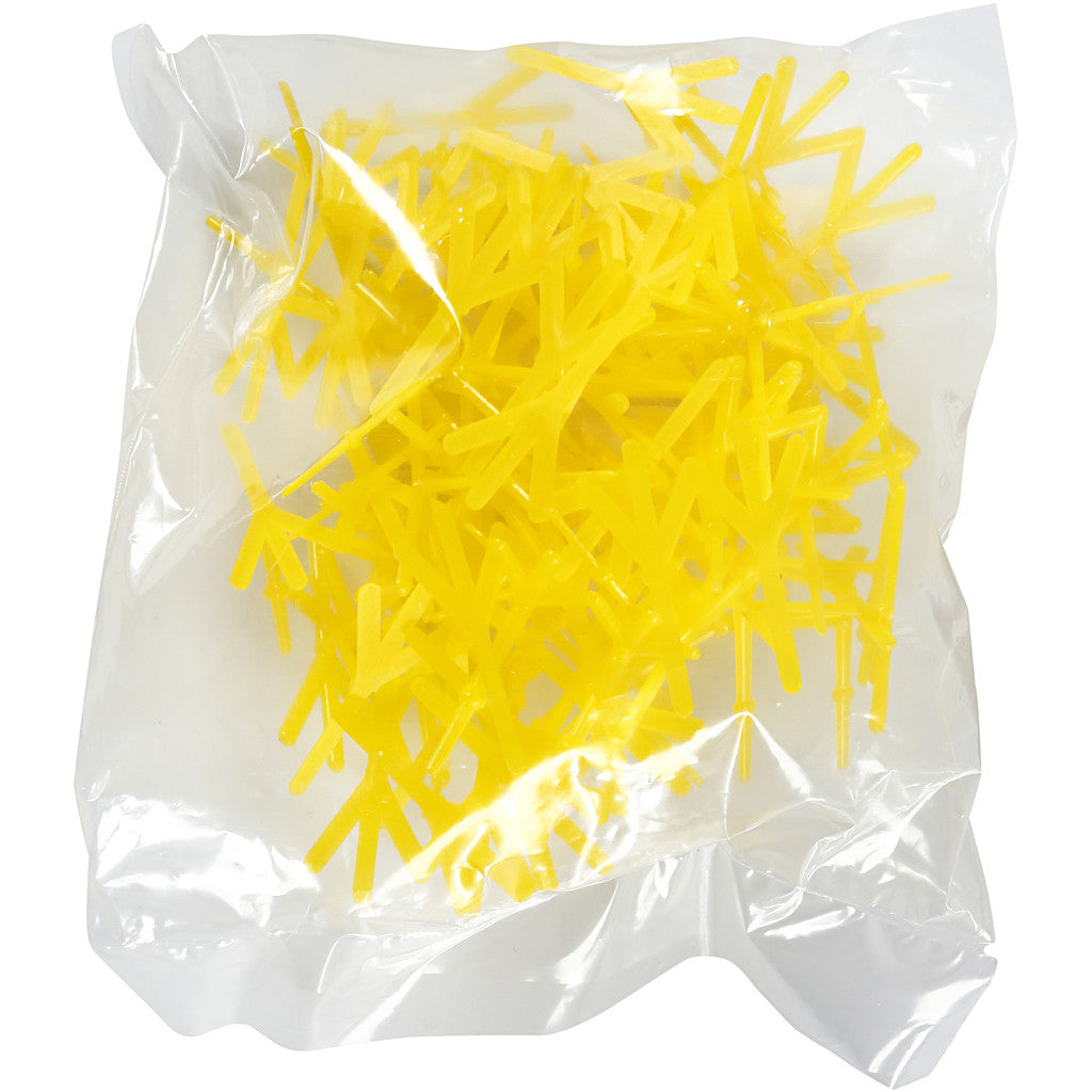 Chicken Feet, H: 28 mm, L: 37 mm, yellow, 50 pc/ 1 pack [HOB-78278]