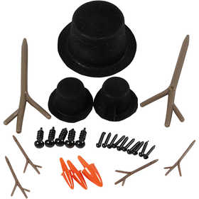 Hats, noses and branches, size 2,3-7 cm, 3 set/ 1 pack [HOB-78282]
