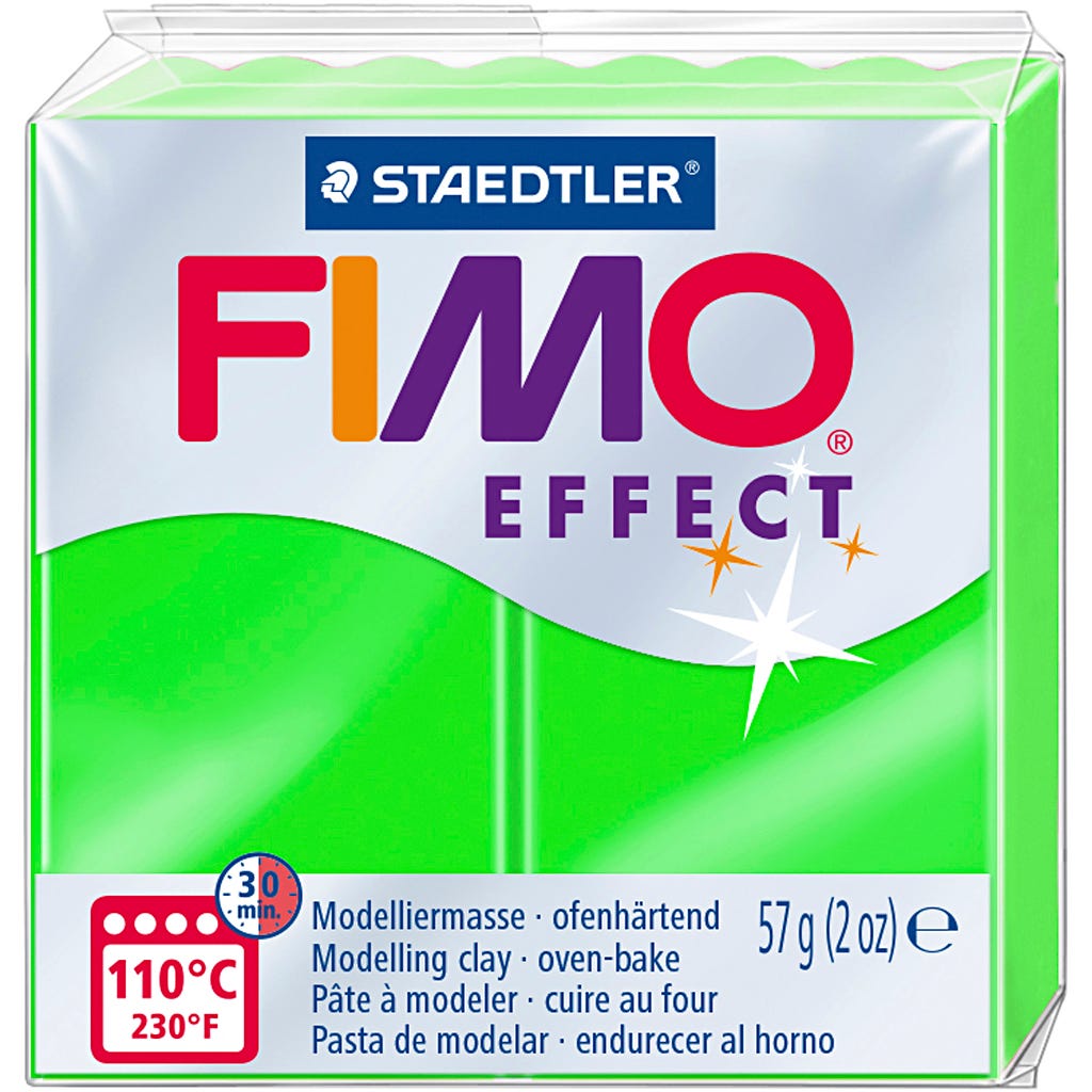 FIMO effect, neon green, 57 g/ 1 pack [HOB-78328]