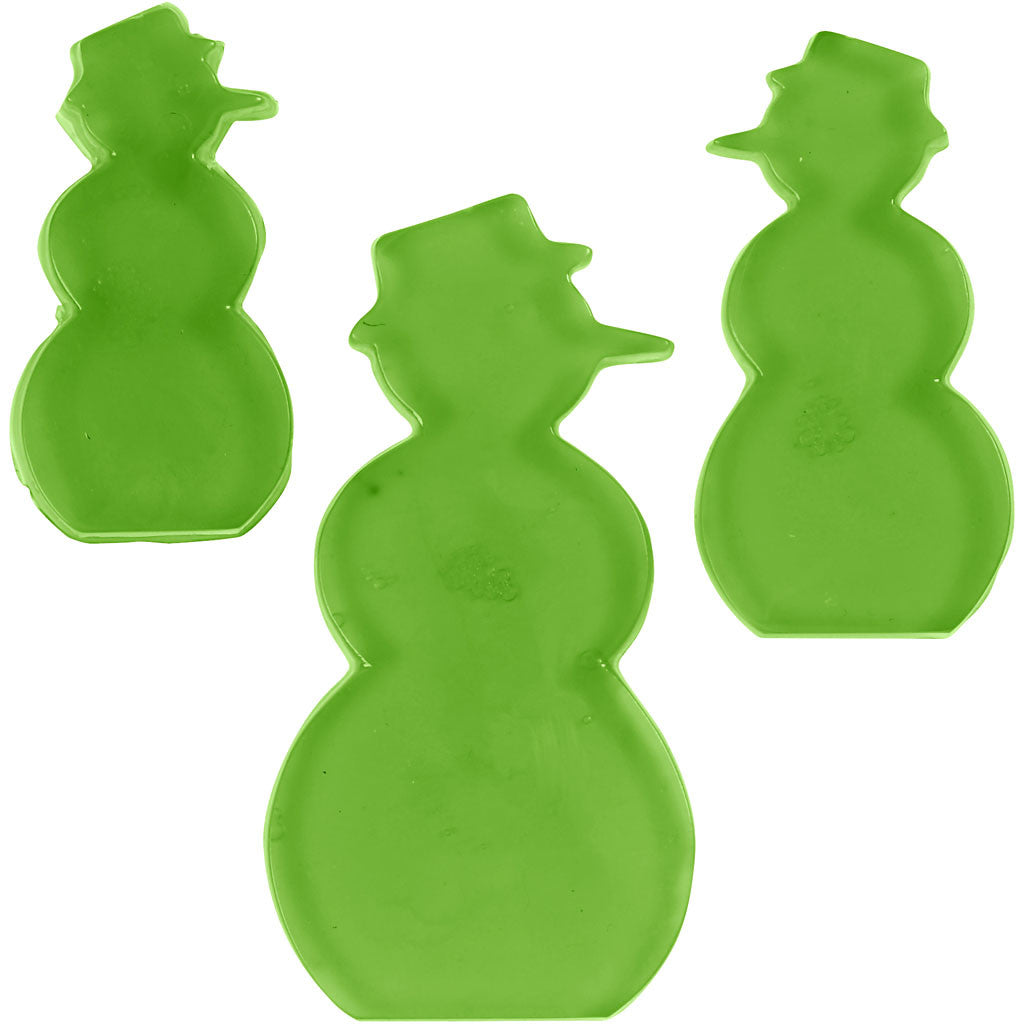 Casting Mould, snowman, H: 6+8+10 cm, D. 9 mm, size 14,9x22 cm, 1 pc [HOB-78635]
