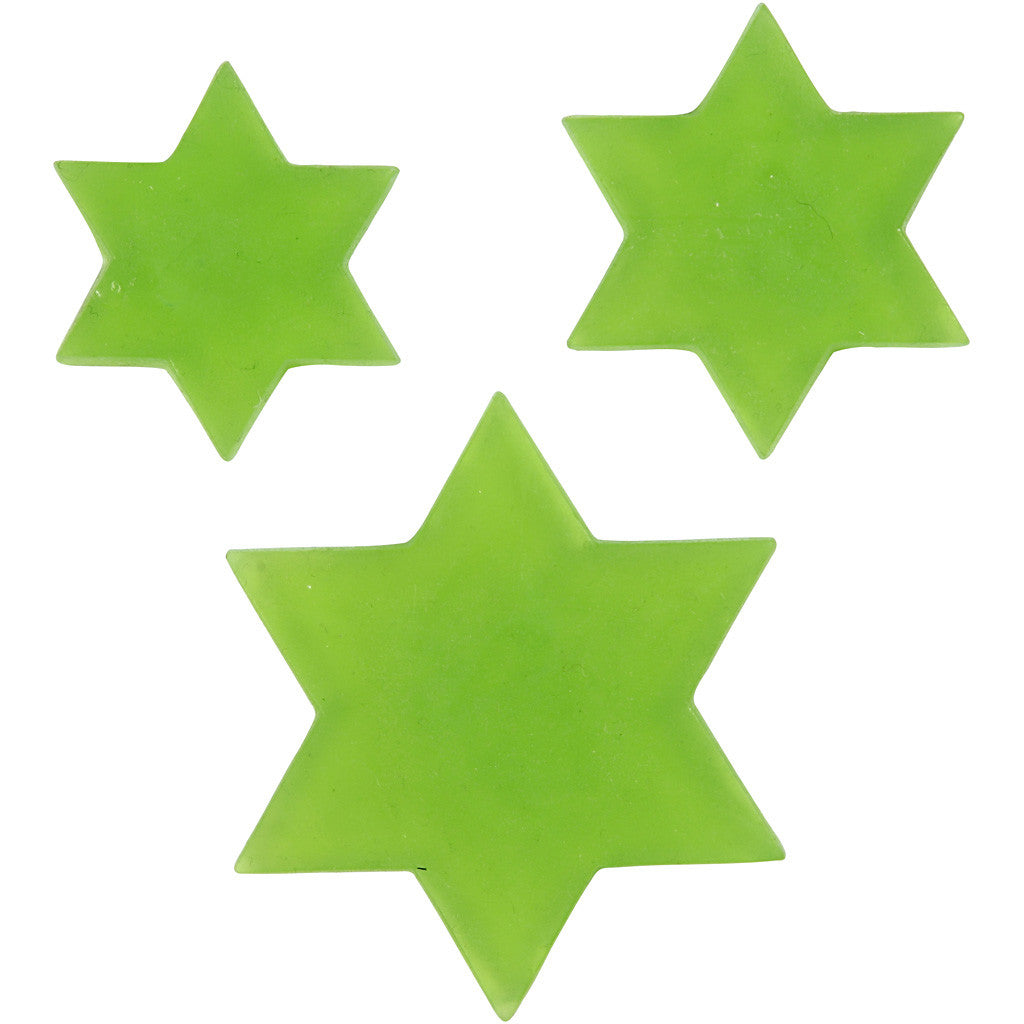 Casting Mould, star, H: 6+8+10 cm, D. 9 mm, size 14,9x22 cm, 1 pc [HOB-78637]