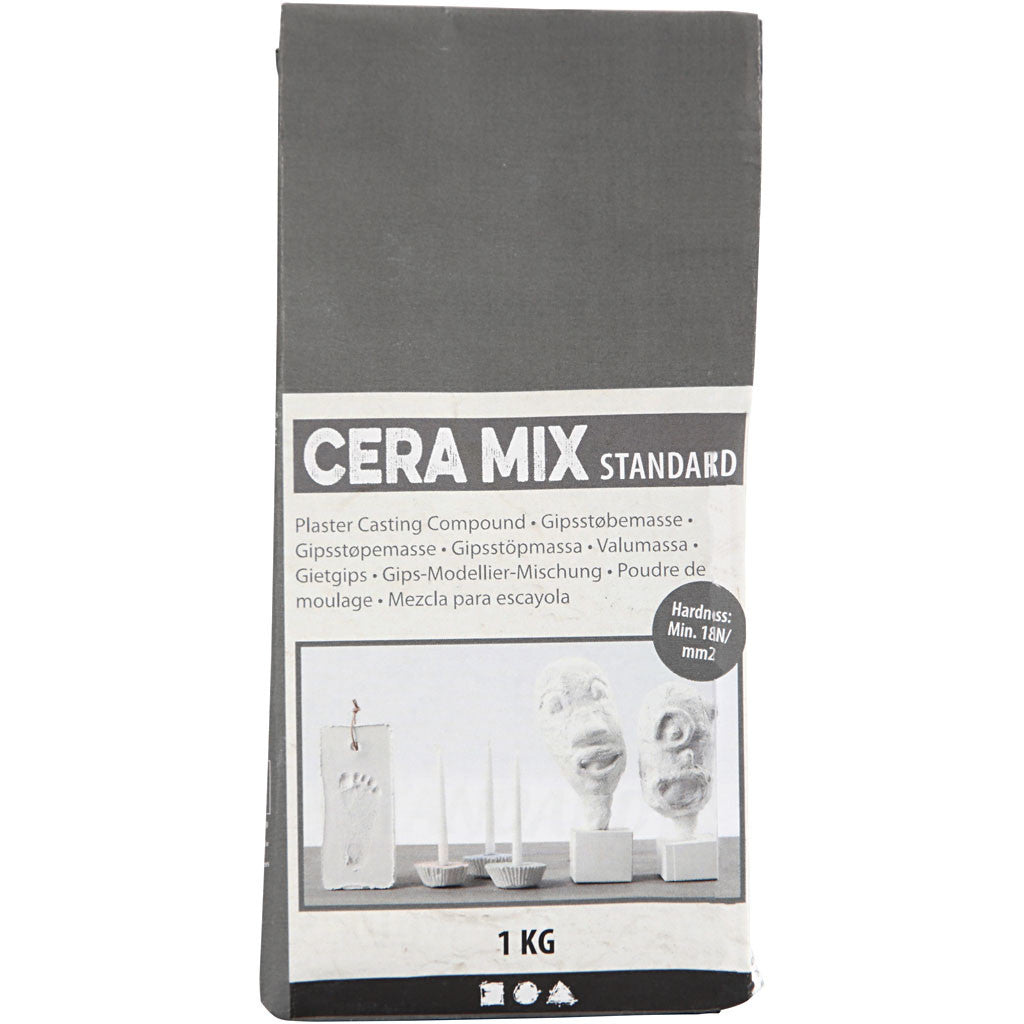 Cera-Mix Standard Casting Plaster, light grey, 1 kg [HOB-786500]