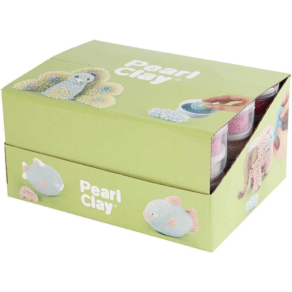 Pearl Clay®, assorted colours, 12 set/ 1 pack [HOB-78719]