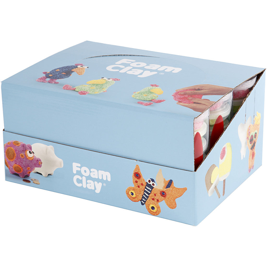 Foam Clay®, glitter colours, metallic colours, 12 set/ 1 pack [HOB-78720]