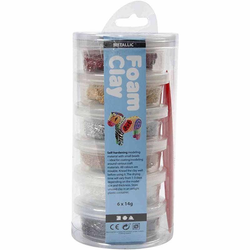 Foam Clay®, metallic, brown harmony, 6x14 g/ 1 pack [HOB-78810]