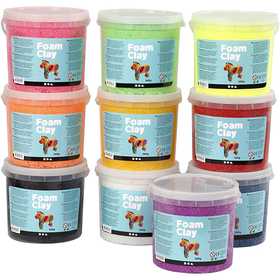 Foam Clay®, assorted colours, 10x560 g/ 1 pack [HOB-78830]