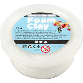 Foam Clay®, glow in the dark, 35 g/ 1 tub [HOB-78835]