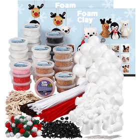 Group Craft Kit Foam Clay® Polar Animals, assorted colours, 1 set [HOB-78900]