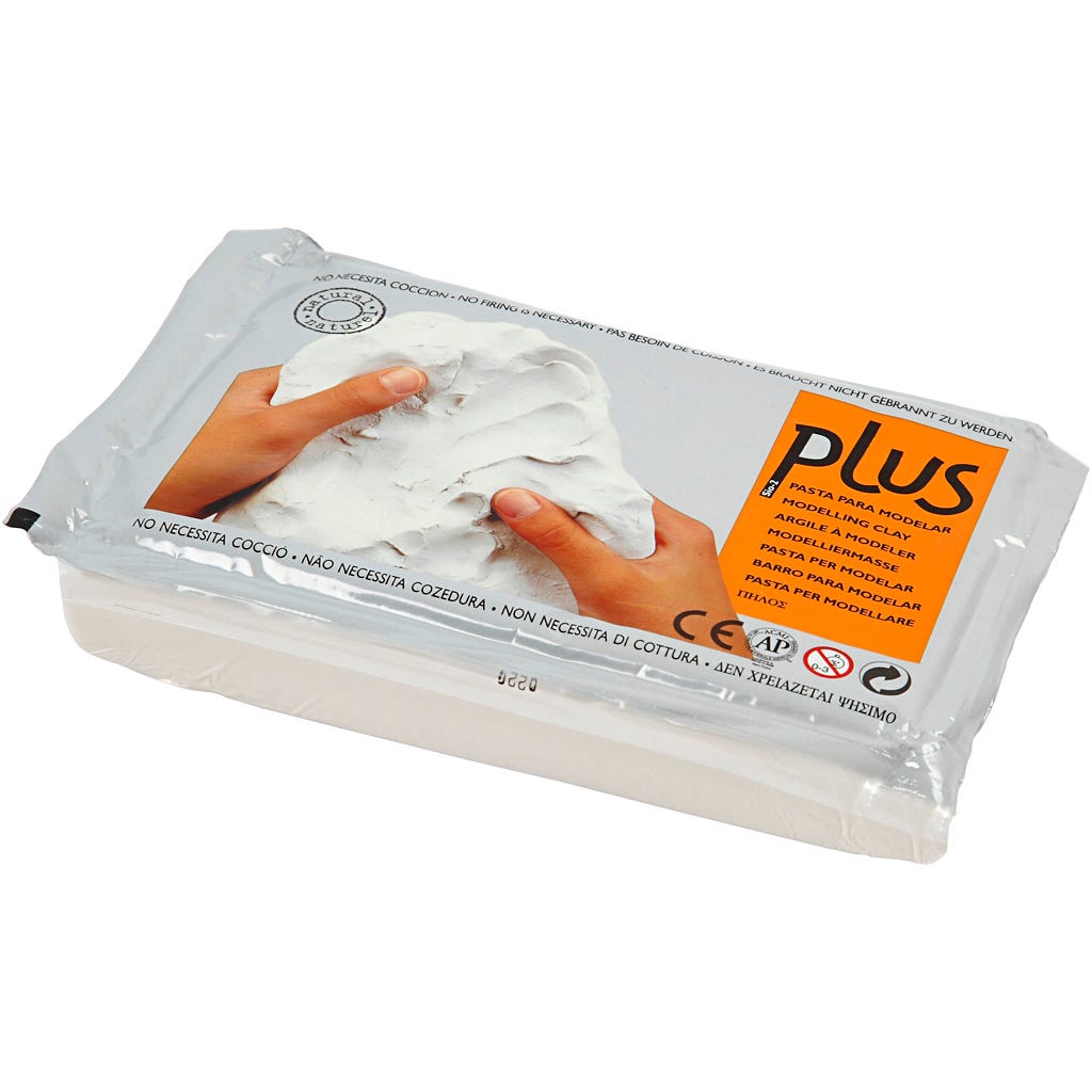 Self-Hardening Clay, white, 1000 g/ 1 pack [HOB-789050]