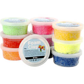 Foam Clay®, assorted colours, 10x35 g/ 1 pack [HOB-78930]