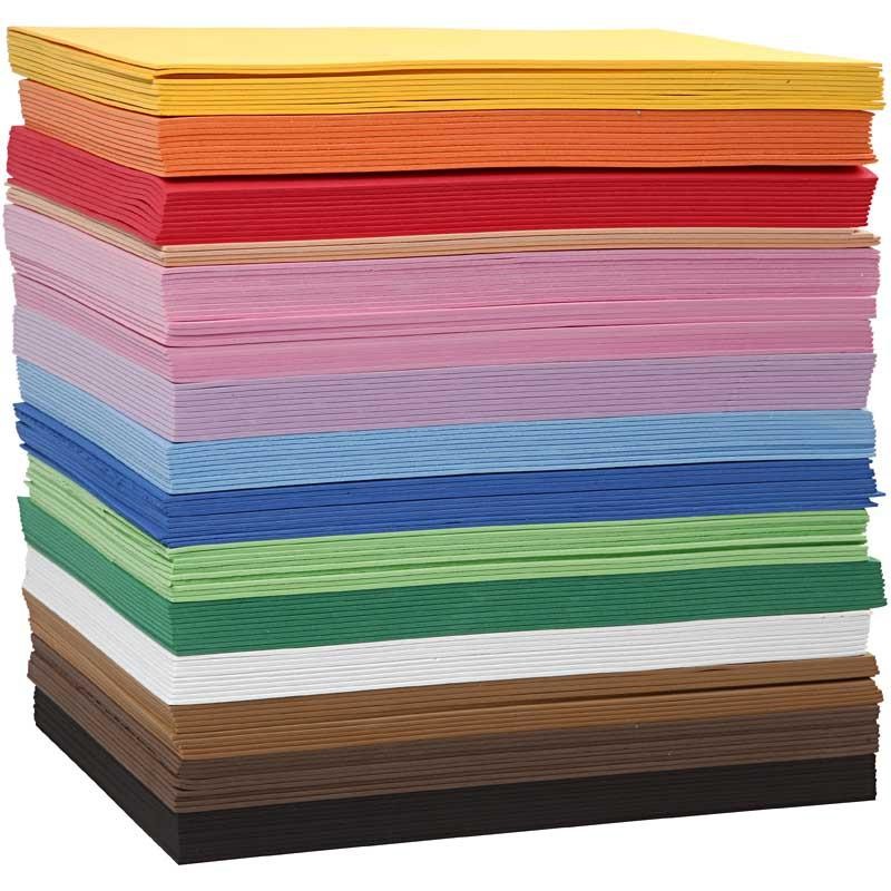 Foam Sheets, A4, sheet 210x297 mm, thickness 2 mm, 15x10 sheet/ 1 pack [HOB-79058]