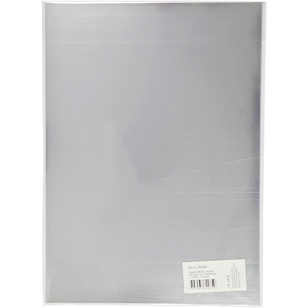 Plastic Mirror, sheet 29,5x21 cm, thickness 1,1 mm, 1 sheet [HOB-790940]