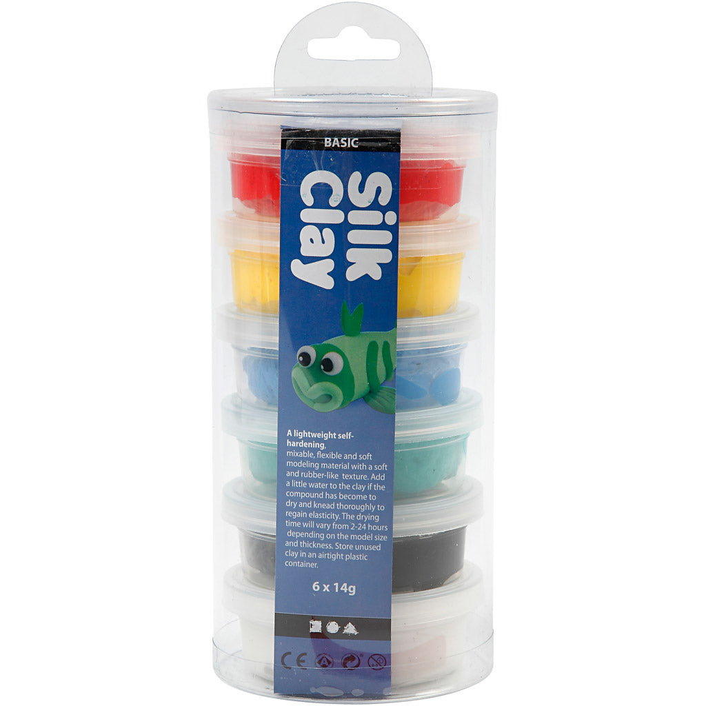 Silk Clay®, standard colours, 6x14 g/ 1 pack [HOB-79141]