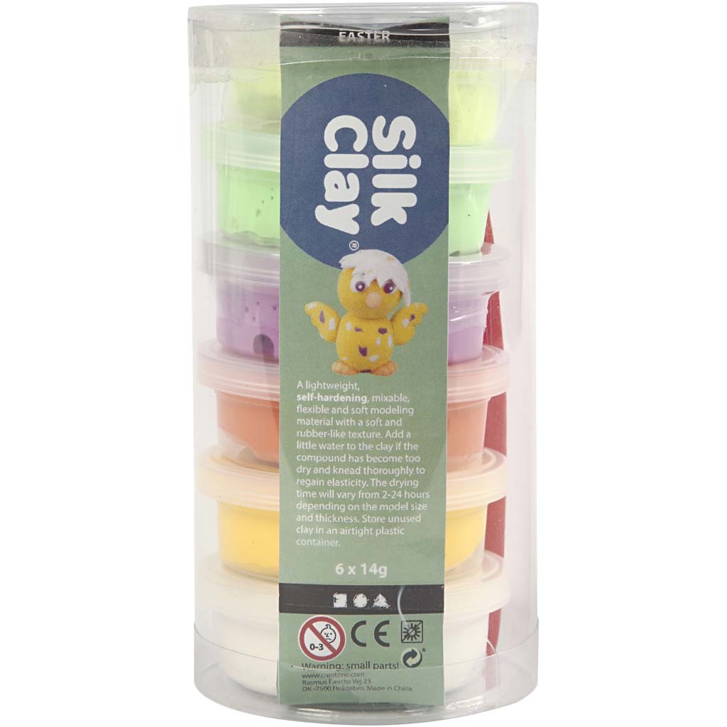 Silk Clay®, spring colours, 6x14 g/ 1 pack [HOB-79151]