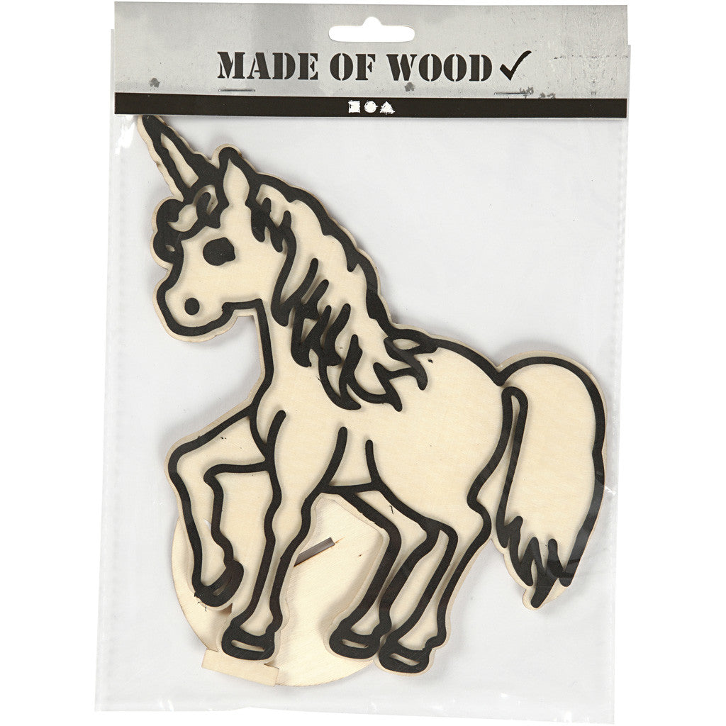 Decoration Figure, Unicorn, H: 19 cm, 1 pc [HOB-791954]