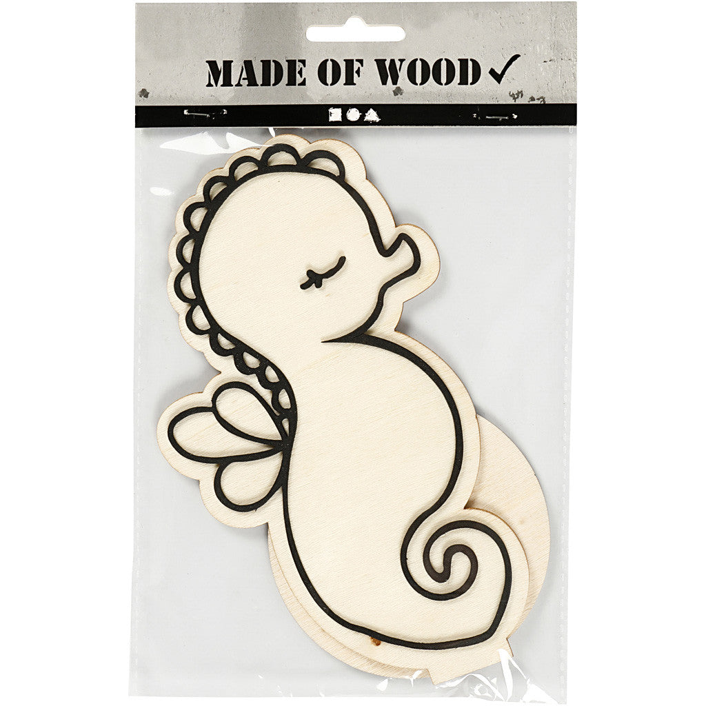 Decoration Figure, seahorse, H: 18 cm, 1 pc [HOB-791957]