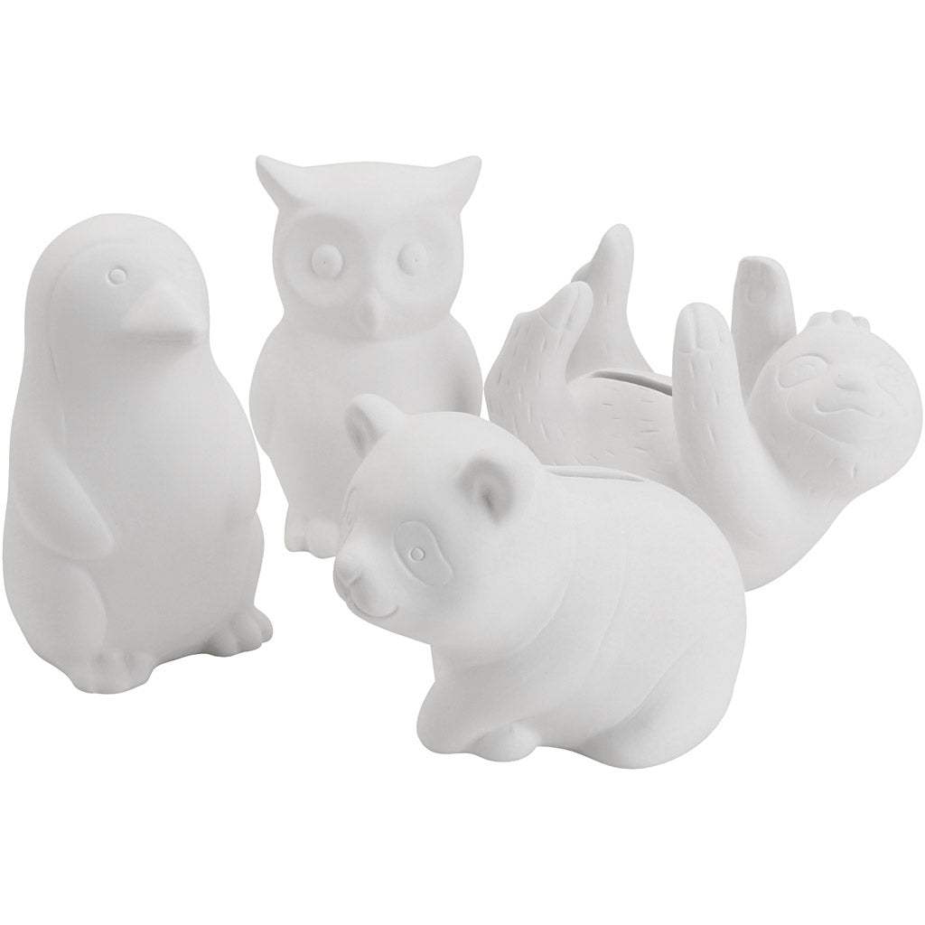 Money Boxes, Animals, size 8,5-11 cm, Content may vary , 4x6 pc/ 1 pack [HOB-744445]