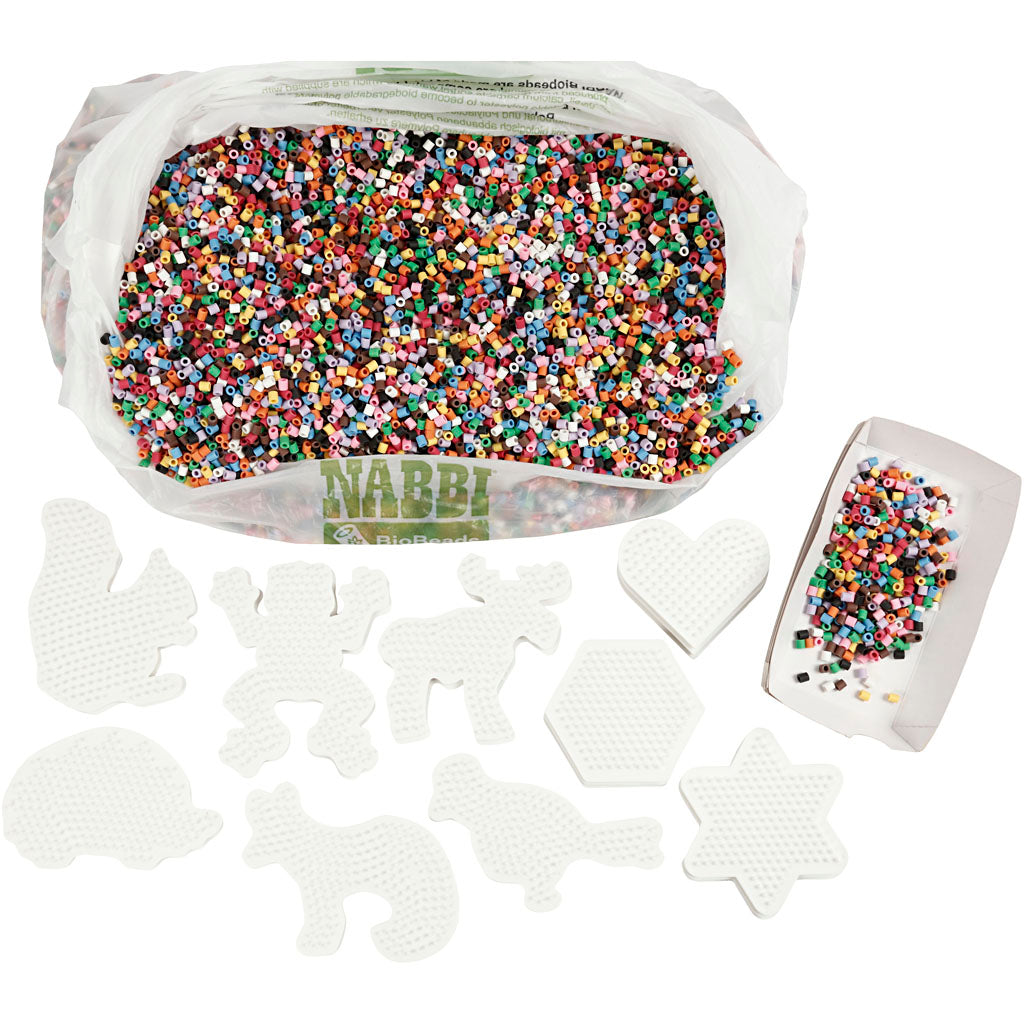 NABBI BioBeads Classroom Set, size 5x5 mm, medium, standard colours, 1 set [HOB-906770]