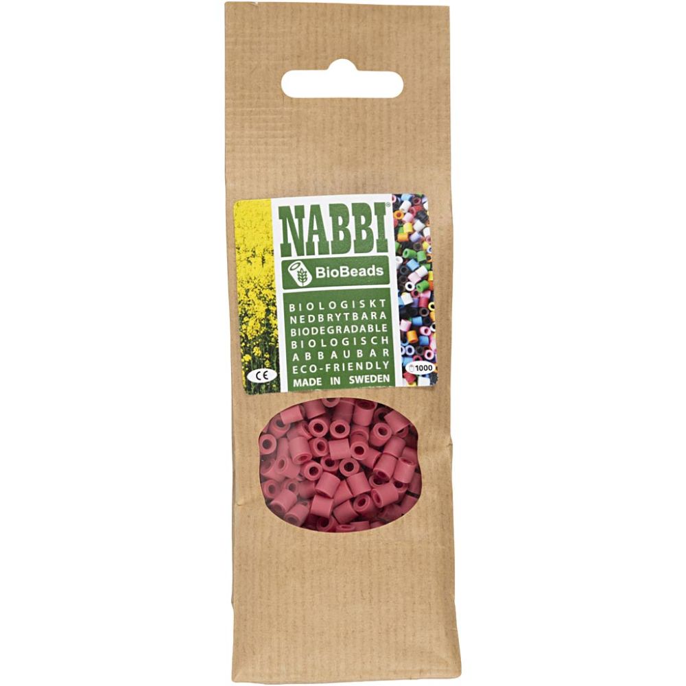 NABBI BioBeads, size 5x5 mm, hole size 2.5 mm, medium, red, 1000 pc/ 1 pack [HOB-9067770]