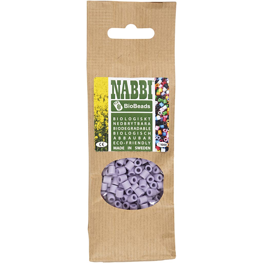 NABBI BioBeads, size 5x5 mm, hole size 2.5 mm, medium, purple, 1000 pc/ 1 pack [HOB-9067780]