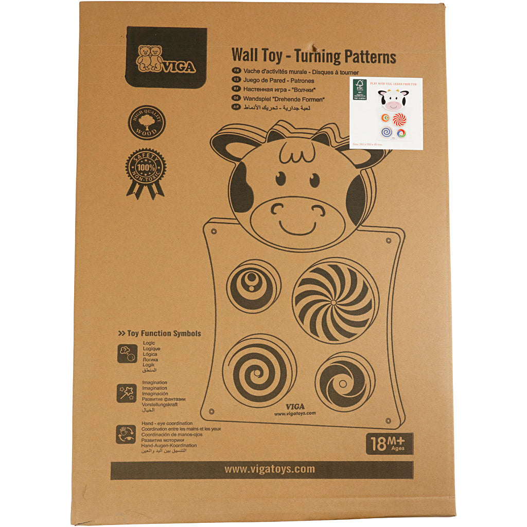 VIGA Activity Board, Cow, size 36x55x3,5 cm, 1 pc [HOB-907661]