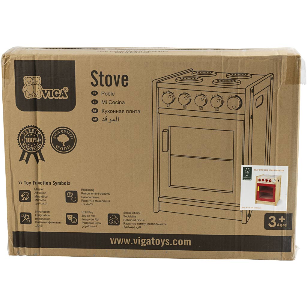 VIGA Play Stove, size 40x54x36 cm, 1 pc [HOB-907703]