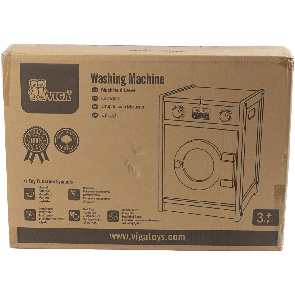 VIGA play washing machine, size 40x54x36 cm, 1 pc [HOB-907704]