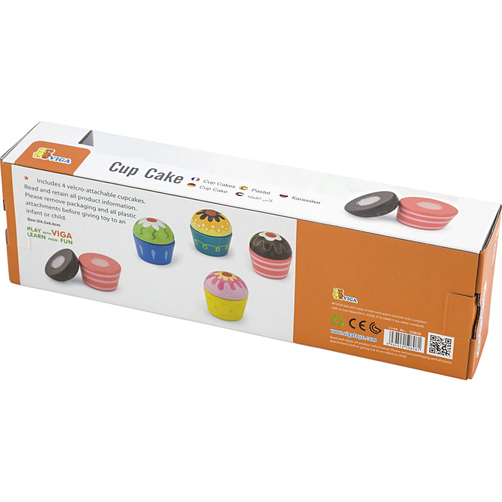 VIGA cupcakes, size 4x5,5 cm, 4 parts/ 1 pack [HOB-907721]