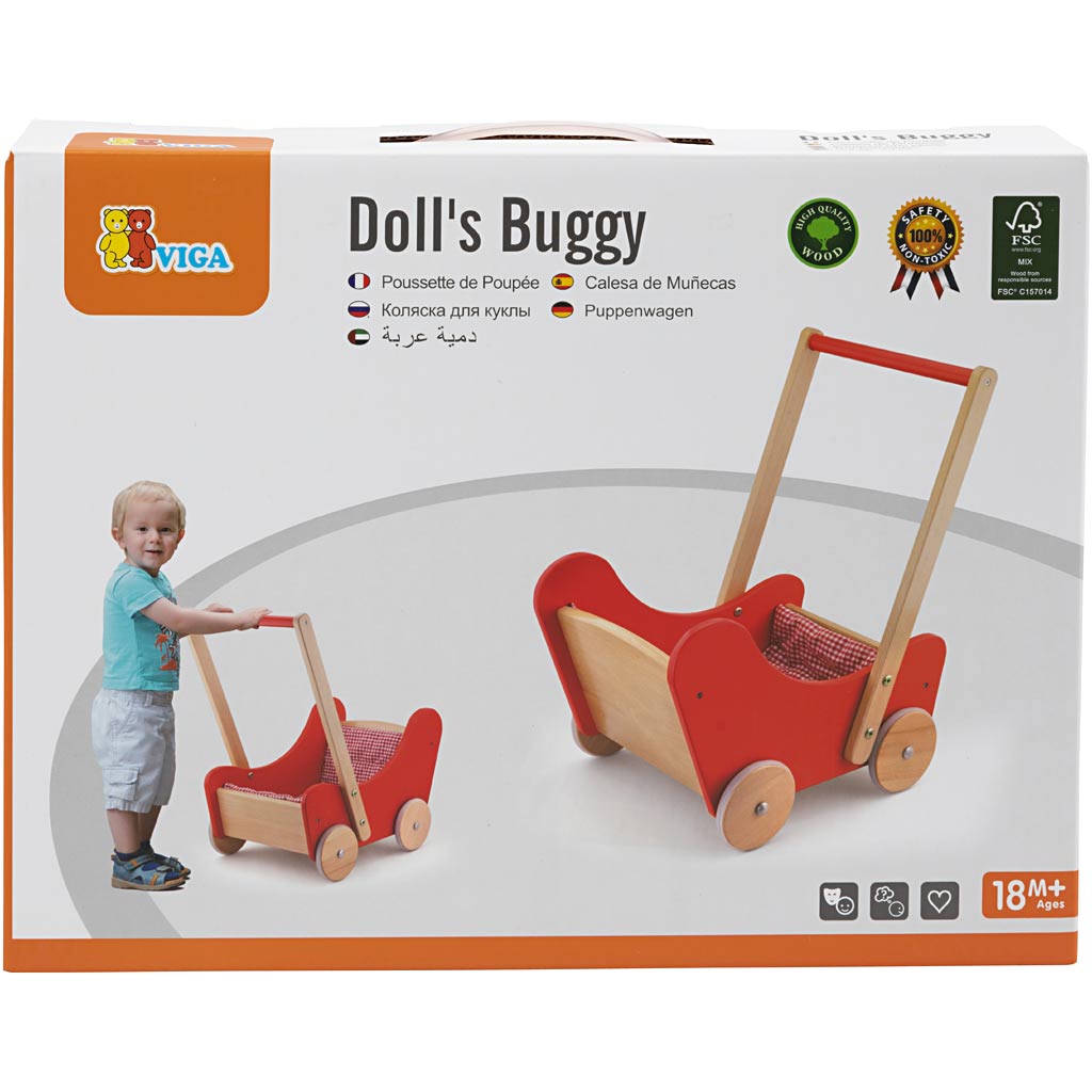 dVIGA VIGA doll's pram, size 52x44x30 cm, 1 pc [HOB-907727]