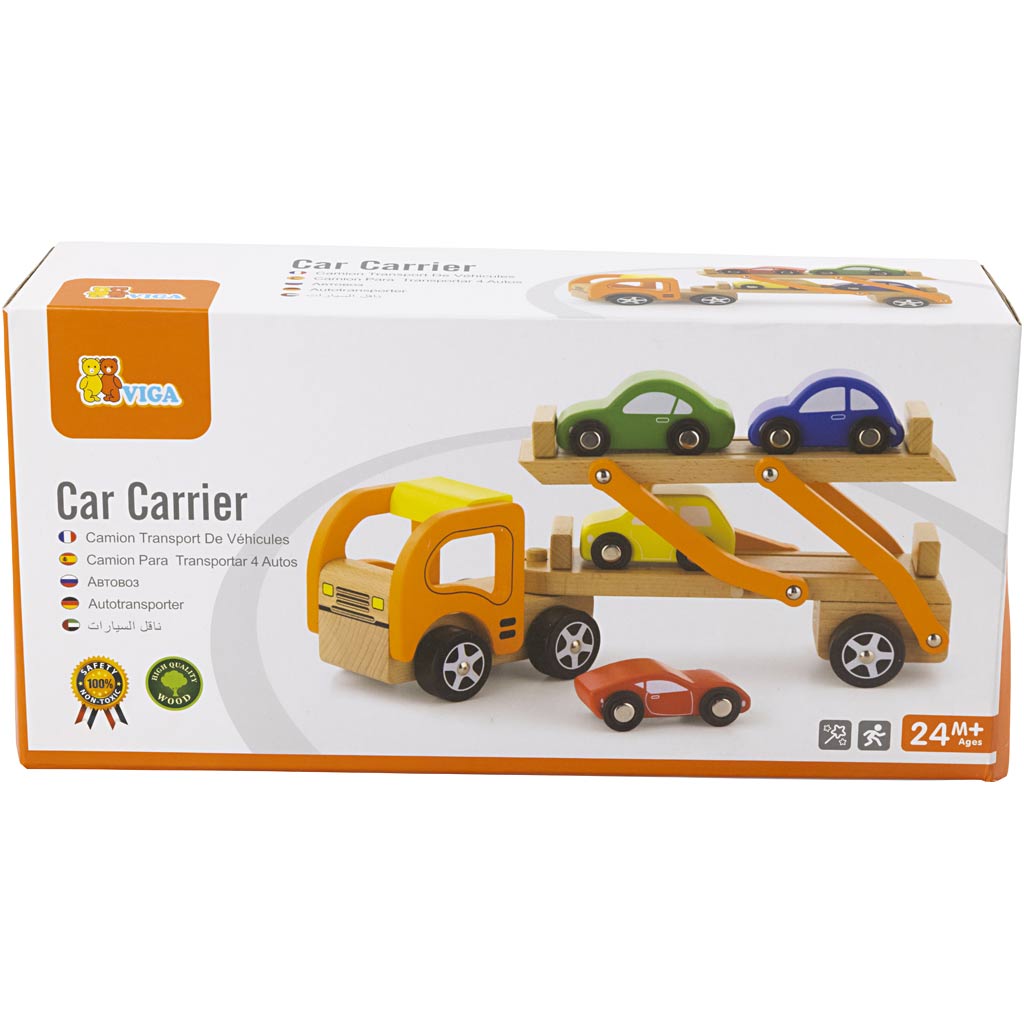 VIGA car transporter toy, size 29x15x8 cm, 1 pc [HOB-907755]