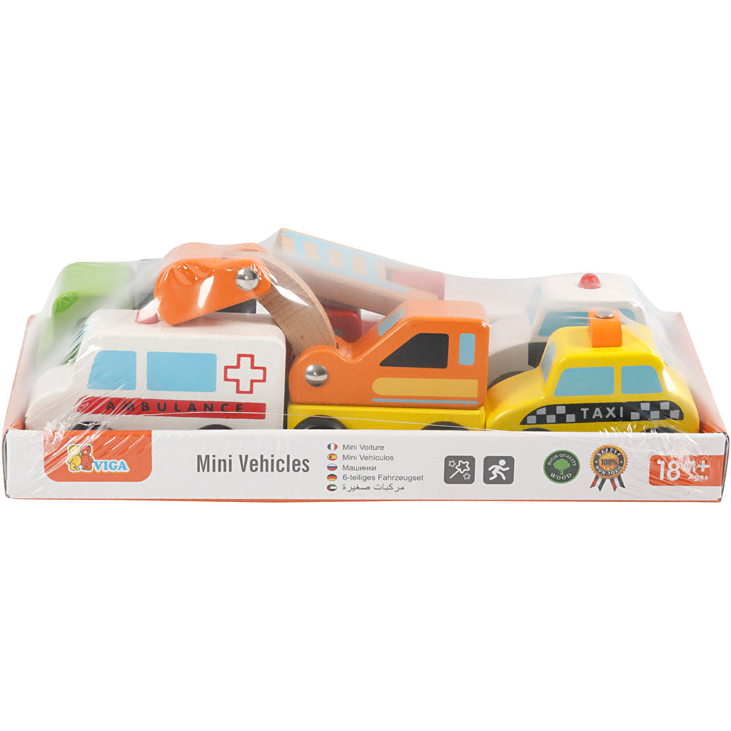 VIGA mini cars, size 7-9 cm, 6 parts/ 1 pack [HOB-907756]