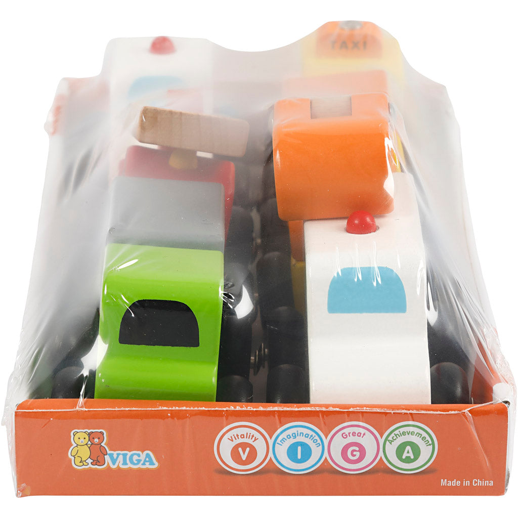VIGA mini cars, size 7-9 cm, 6 parts/ 1 pack [HOB-907756]