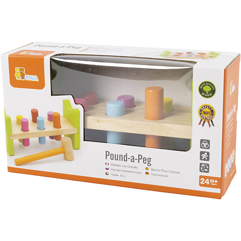 VIGA hammer bench toy, size 22,5x12x8 cm, 1 pc [HOB-907775]