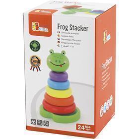 VIGA wooden stacking frog, size 10x18 cm, 1 pc [HOB-907777]