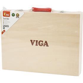 VIGA wooden toolbox, size 24x32 cm, 12 parts/ 1 set [HOB-908493]
