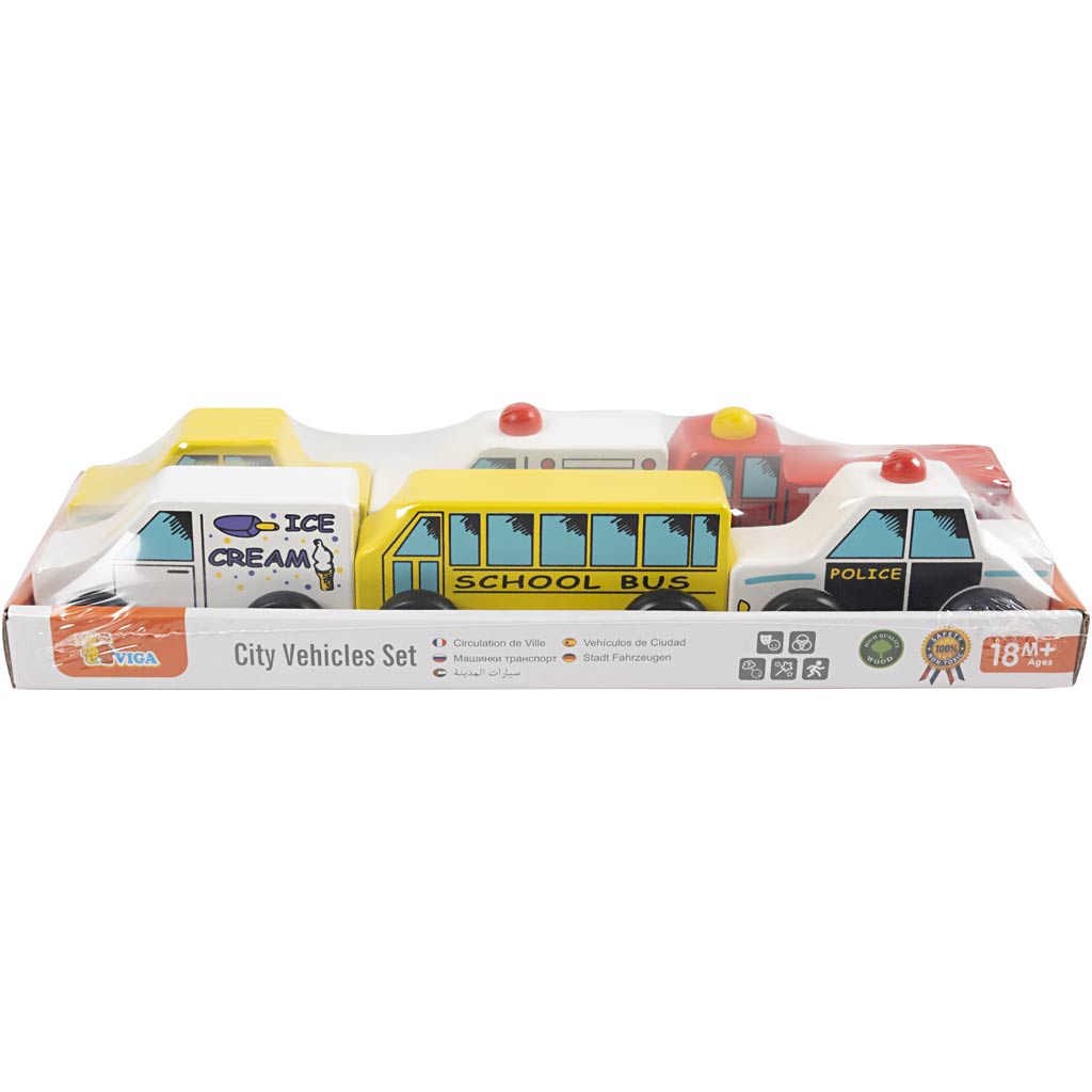 VIGA mini cars, commercial vehicles, size 7-9 cm, 6 parts/ 1 set [HOB-908497]