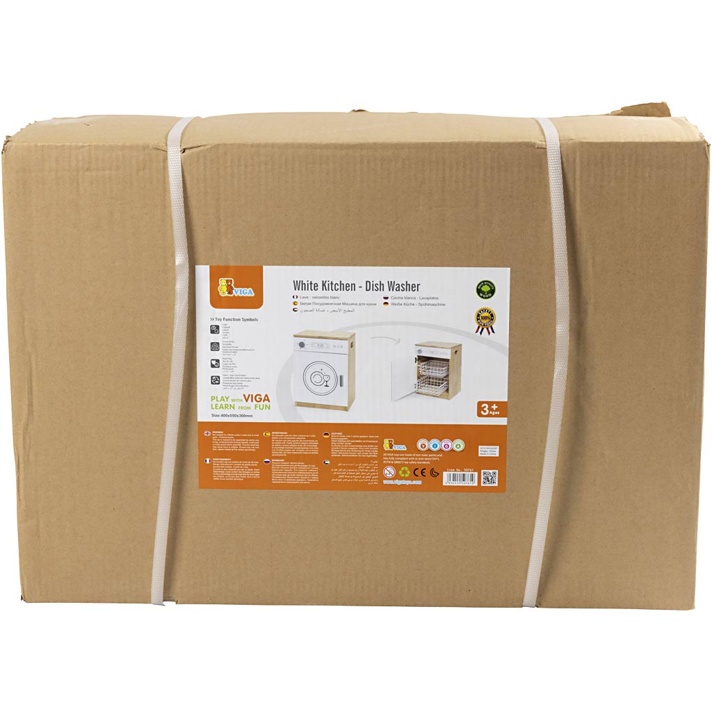 VIGA play dishwasher, H: 55 cm, D. 34, W: 40 cm, 1 pc [HOB-908572]