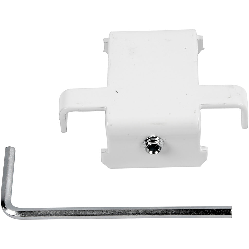 Assembly Kit, T-shape, H: 55 mm, D. 20 cm, W: 45 mm, white, 1 pc [HOB-93268]