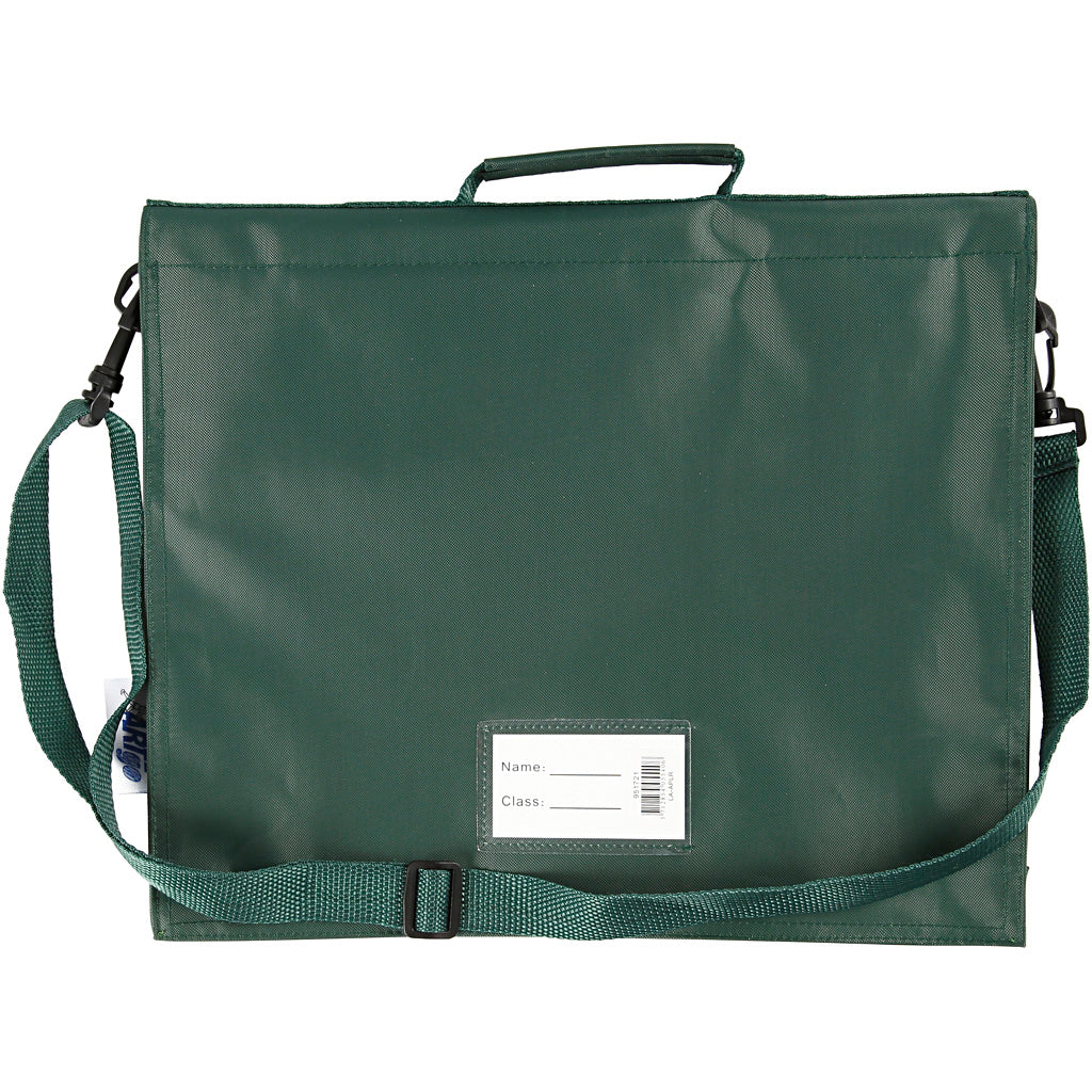 School Bag, D. 6 cm, size 36x31 cm, green, 1 pc [HOB-951721]